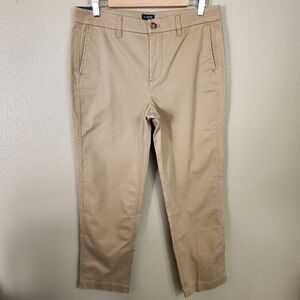 J. Crew Womens Khaki High-Rise Girlfriend Chino Pants-Size 8 (NWT)